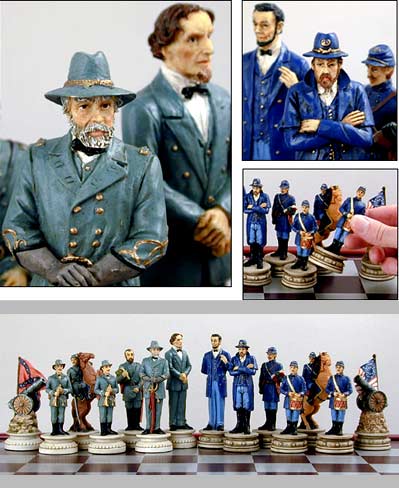 CIVIL WAR 4 inch Chess Set