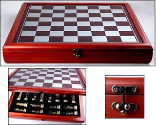 DELUXE CHESS BOARD AND BOX FOR 4 INCH CHESS PIECES