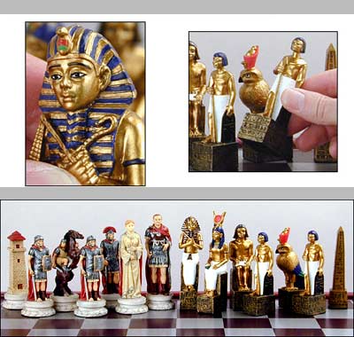 EGYPT vs. ROME 4 inch Chess Set