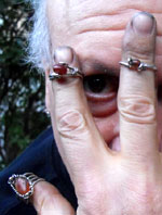 Sterling Silver Magic Altar Rings with beads designed, hand-crafted and hand-polished by E.J. Gold